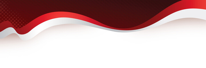 Banner for Indonesian independence day transparent background white red maroon flag