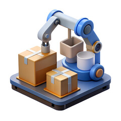 3D Render of Automated Packaging System with