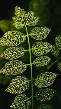 Intricate Leaf Veins: A Detailed Close-up