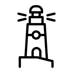 cruise ship Line Icon