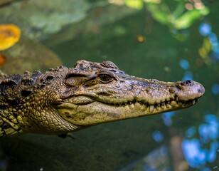 Obraz premium Croc head in water