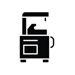 Simple Black and White Illustration of a Commercial Food Machine