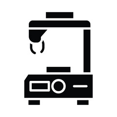 Modern Black Blender Icon for Kitchen Appliances and Cooking Designs