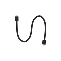 Modern HDMI cable vector icon