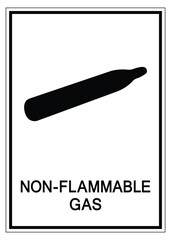 Non-Flammable Gas Safety Sign for Industrial and Chemical Settings