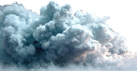 Dense gray-white cloud cluster