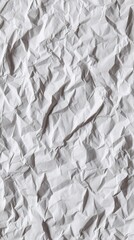 Textured white crumpled paper