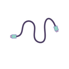 Modern USB cable icon. Charger smartphone  vector illustration. 