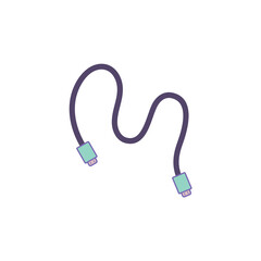 Modern USB cable icon. Charger smartphone  vector illustration. 