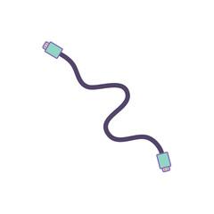 Modern USB cable icon. Charger smartphone  vector illustration. 