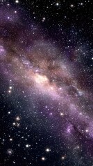 Naklejka premium Vast cosmic expanse, swirling nebulae, distant stars