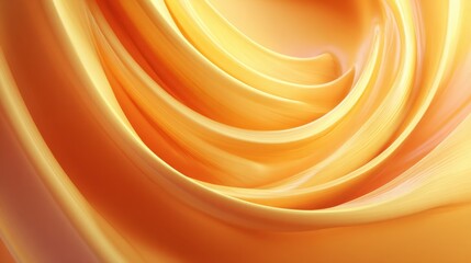 Close-up of swirling golden and orange abstract patterns with luminous glow effects and dynamic motion, creating a vibrant and energetic visual experience