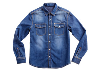 Denim shirt isolated on white background