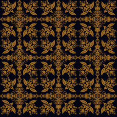 golden damask vector pattern, vintage and paisley motifs, traditional Turkish designs, perfect for fabrics and textiles, wallpaper, packaging or any other design idea.