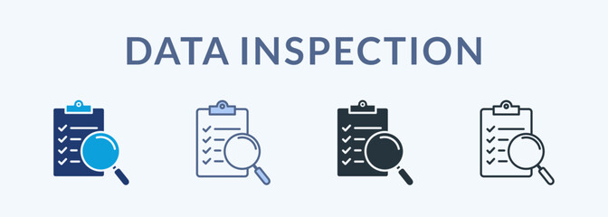 Data Inspection Multiple Style Icon Collection