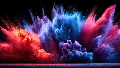 Explosive burst of vibrant color
