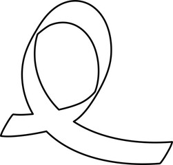 Ribbon thin line set, party, celebrate, holiday