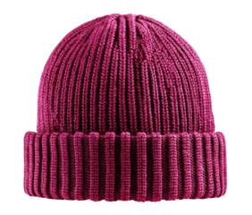 Deep magenta ribbed beanie