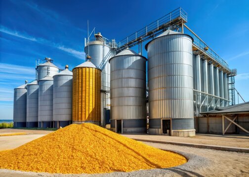 Silo corn feedmill with mycotoxin detection equipment