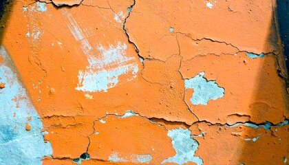 Orange Cracked Wall