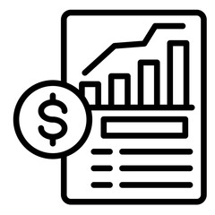Sales Report  Icon Element For Design