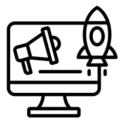 Digital Marketing Boost  Icon Element For Design