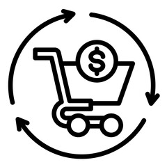 Repeat Purchase  Icon Element For Design