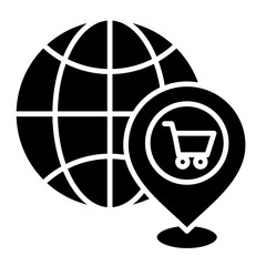 Global Sales  Icon Element For Design