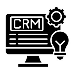 Crm System  Icon Element For Design