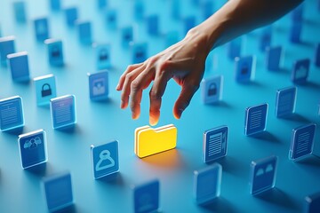 hand and keyboard