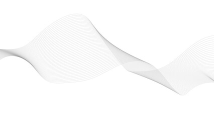 Wave line background with smooth shape. Horizontal banner template. Abstract futuristic template. Chrome technological wallpaper.
