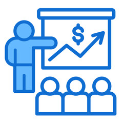 Sales Training  Icon Element For Design