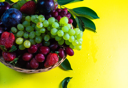 fruits on a baket