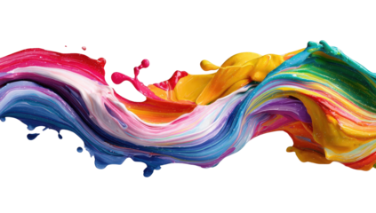 Abstract vibrant paint splash, dynamic flow of color