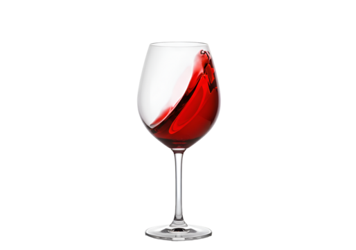 Effortless Elegance: Red Wine Glass Mockup for Easy Branding Isolated on Transparent Background