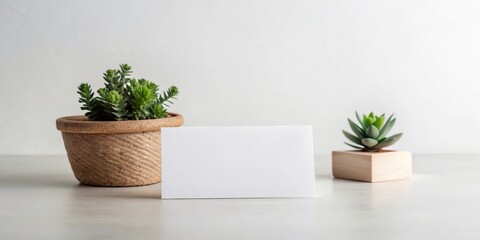Minimalist Business Card Mockup Design in White Background