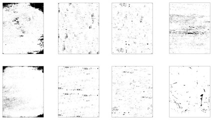 Dirty borders collection on white background. Dust Overlay Distress Grain: To achieve a grungy look, just place the illustration over any object. 