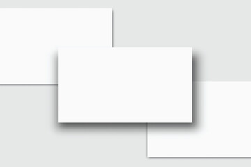 Vector mockup of blank presentation slides with shadows, isolated on background. Perfect for branding, pitch decks, business reports, advertising, web designs, social posts, app and online portfolio