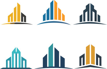 Real Estate and Building Vector Logo Set