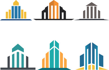 Modern Skyscraper and Architecture Icons