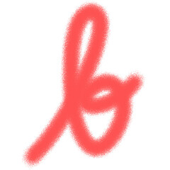 A letter B font magenta color for alphabets text learn decoration, transparent background