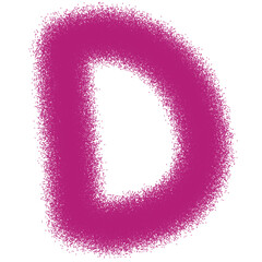 A letter D font magenta color for alphabets text learn decoration, transparent background