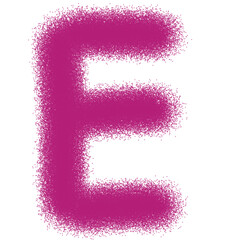A letter E font magenta color for alphabets text learn decoration, transparent background