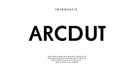 Fototapeta premium Bold Typography Display of the Word Arcdu