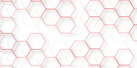Fototapeta premium Geometric abstract hexagon technology background.. Abstract honeycomb background.. Vector illustration of hexagons pattern, Creative idea for medical technology or science design. 