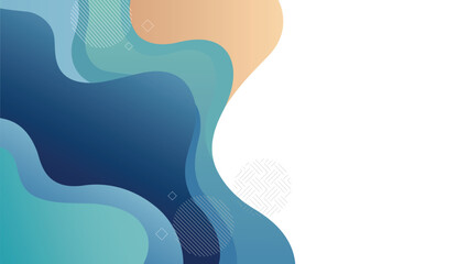 Creative abstract background with smooth blue gradient wave layers and geometric pattern elements modern design template for banner cover and presentation