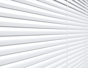 Obraz premium Close-up of angled, white horizontal blinds