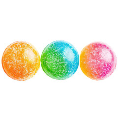 Obraz premium Three Colorful Spheres Aligned on a Black Surface.
