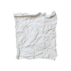 Obraz premium Crumpled white paper with visible folds and creases