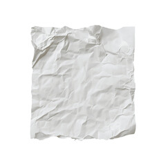 Obraz premium Crumpled white paper with visible folds and creases